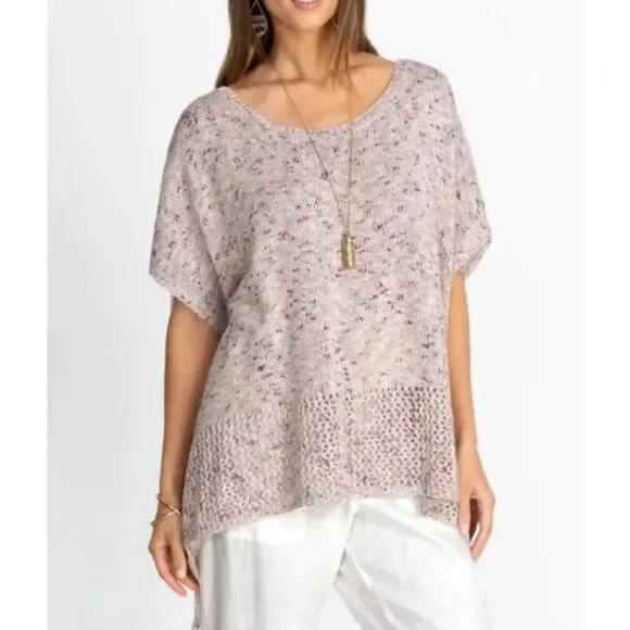 Johnny Was Knitted Poncho with Tassels Style No: M65622 RN# 149414